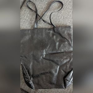 Brand New - Black Croc Embossed Light-weight Shoulder Tote
